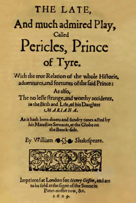 Pericles, Prince of Tyre