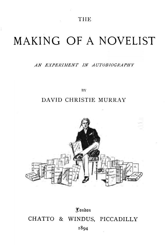 The Making of a Novelist: An Experiment in Autobiography