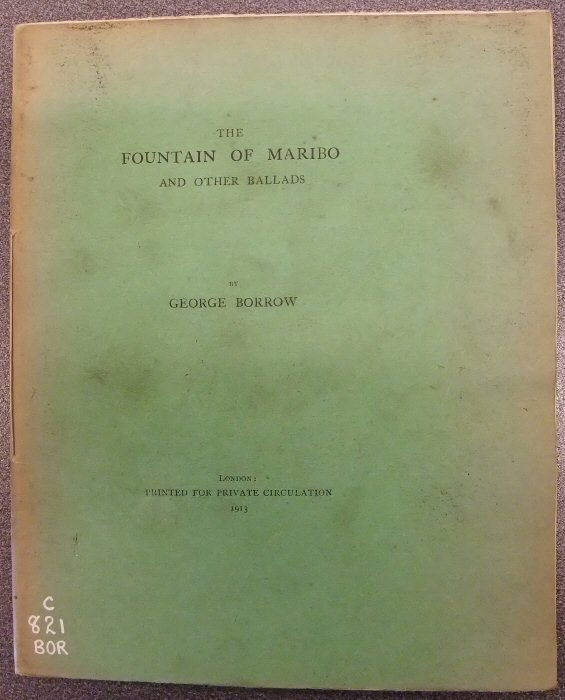 The Fountain of Maribo, and Other Ballads