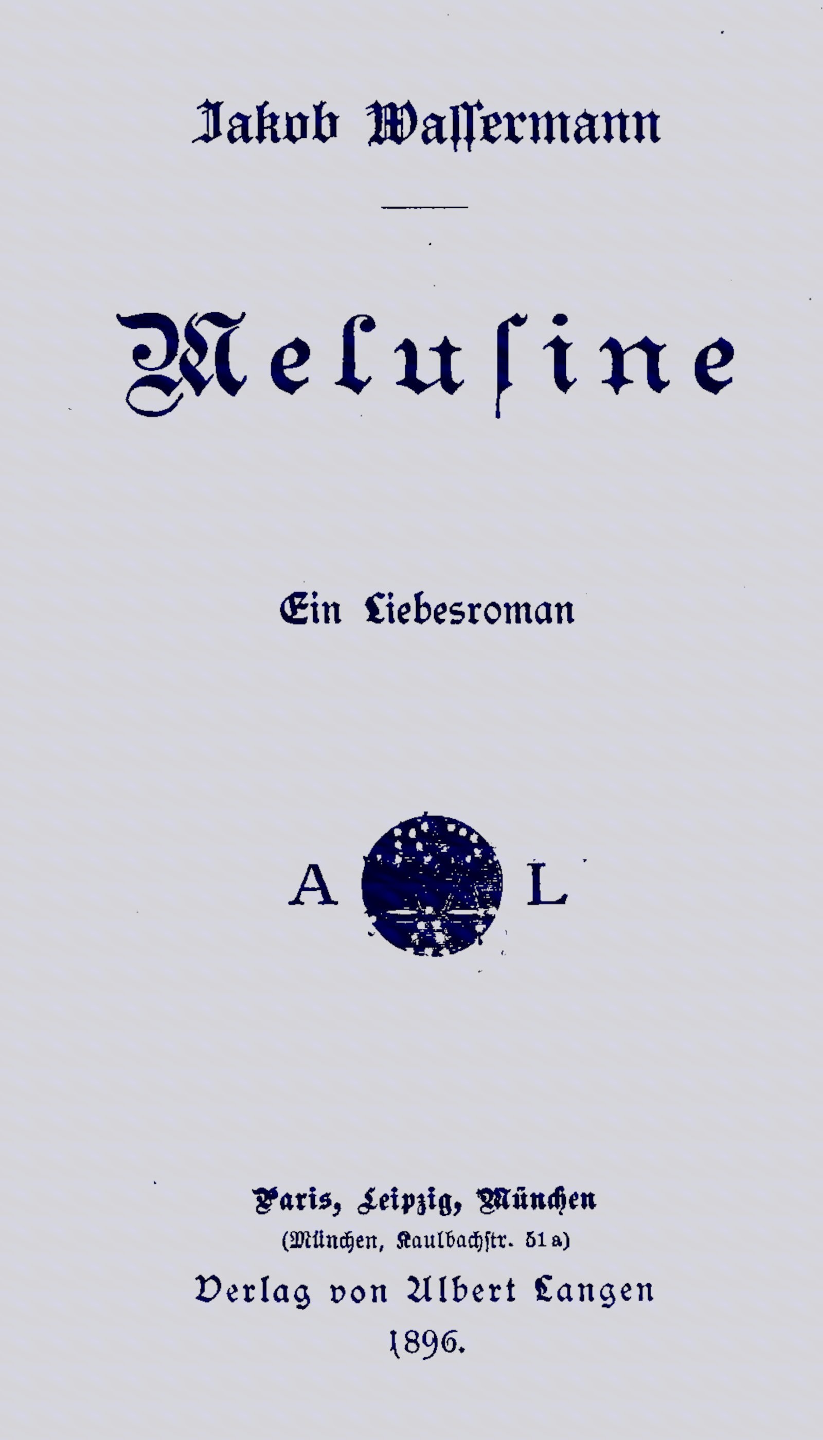 Melusine: Ein Liebesroman