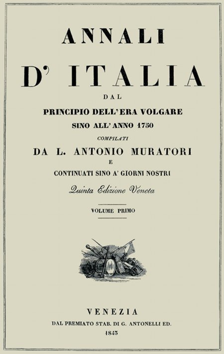 Annali D'italia, Vol. 1dal Principio Dell'era Volgare Sino All'anno 1750