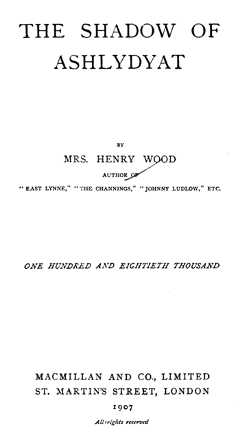 The Shadow of Ashlydyat