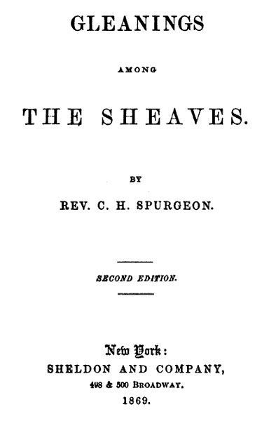 Gleanings Among the Sheaves