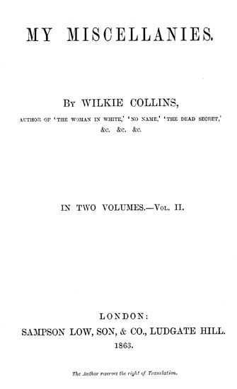 My Miscellanies, Vol. 2 (of 2)