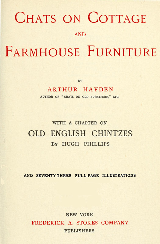 Chats on Cottage and Farmhouse Furniture