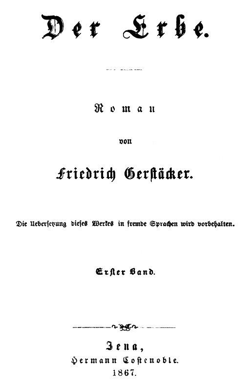 Der Erbe: Roman. Erster Band.