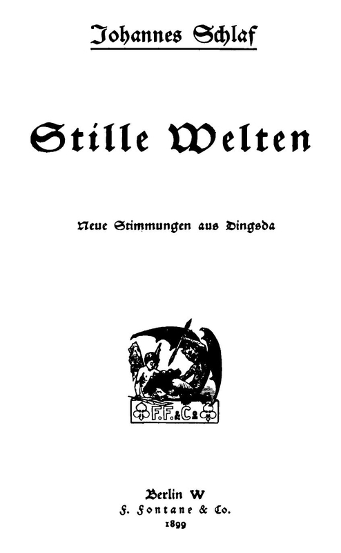 Stille Welten: Neue Stimmungen Aus Dingsda