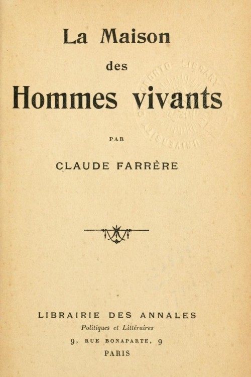 La Maison Des Hommes Vivants