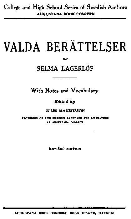 Valda Berättelser: With Notes and Vocabulary