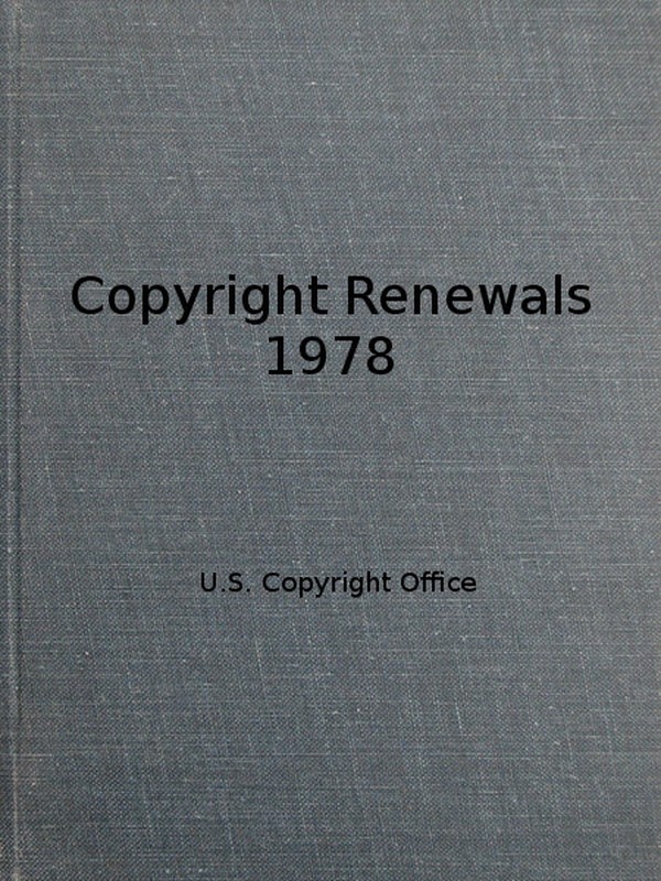 Copyright Renewals 1978