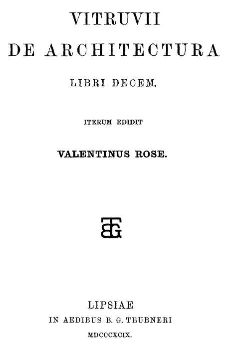 Vitruvii De Architectura Libri Decem