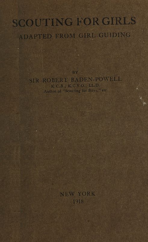 Scouting for Girls: Adapted from Girl Guiding