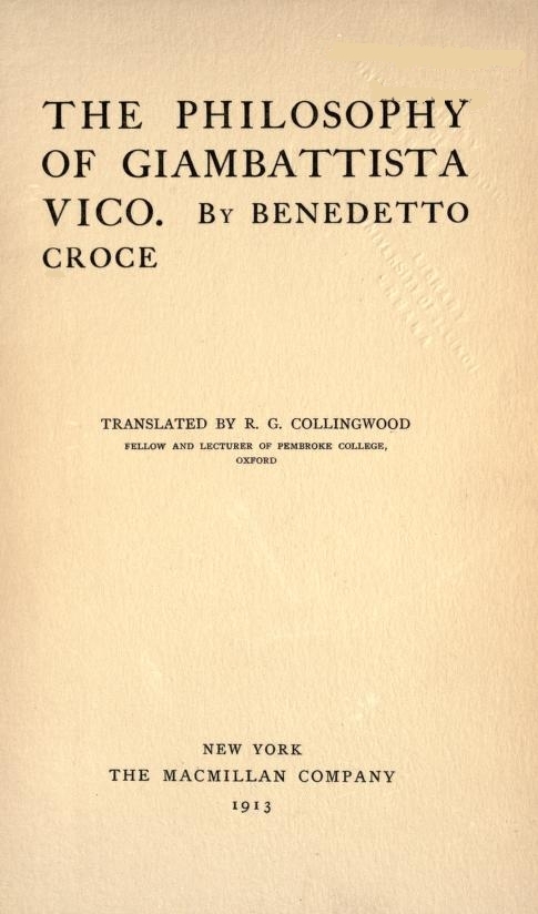 The Philosophy of Giambattista Vico