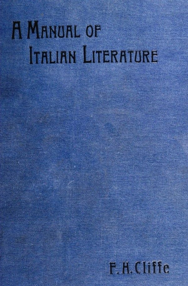 A Manual of Italian Literature
