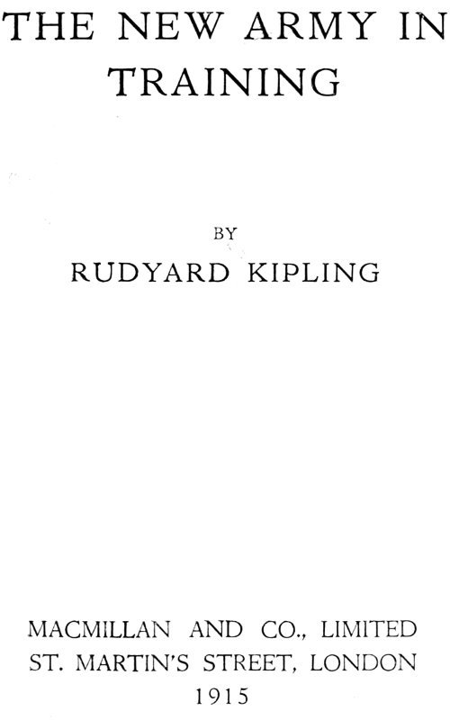 The New Army in Training