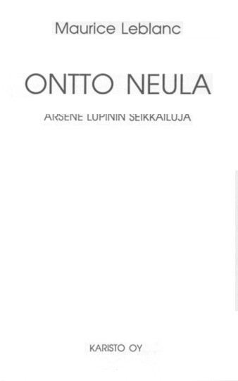 Ontto neula: Arsène Lupinin merkilliset seikkailut