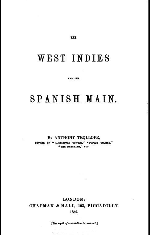 The West Indies and the Spanish Main