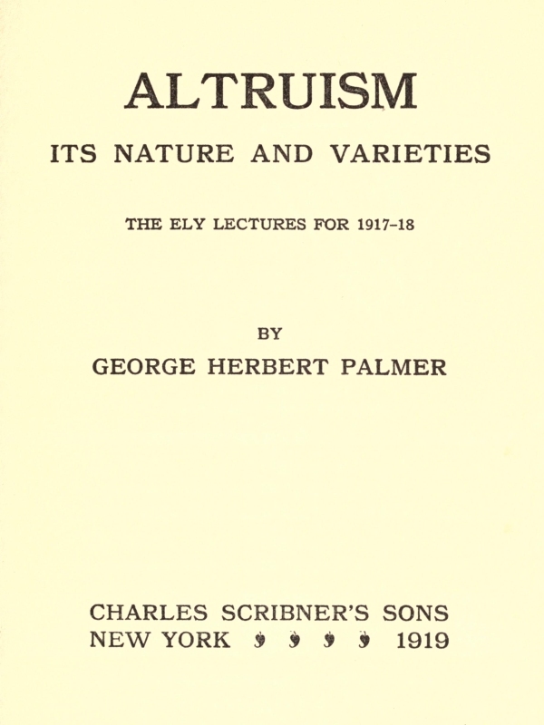 Altruism: Its Nature and Varieties