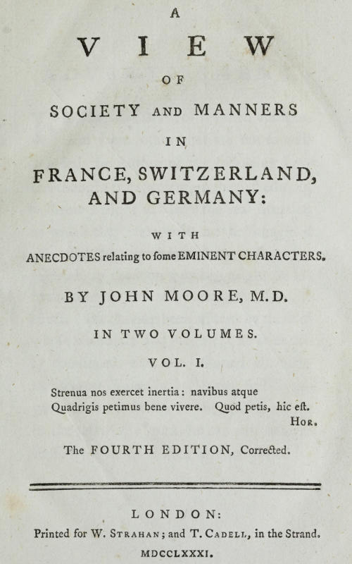 A View of Society and Manners in France, Switzerland, and Germany, Vol. 1 (of 2)with Anecdotes Relating to Some Eminent Characters