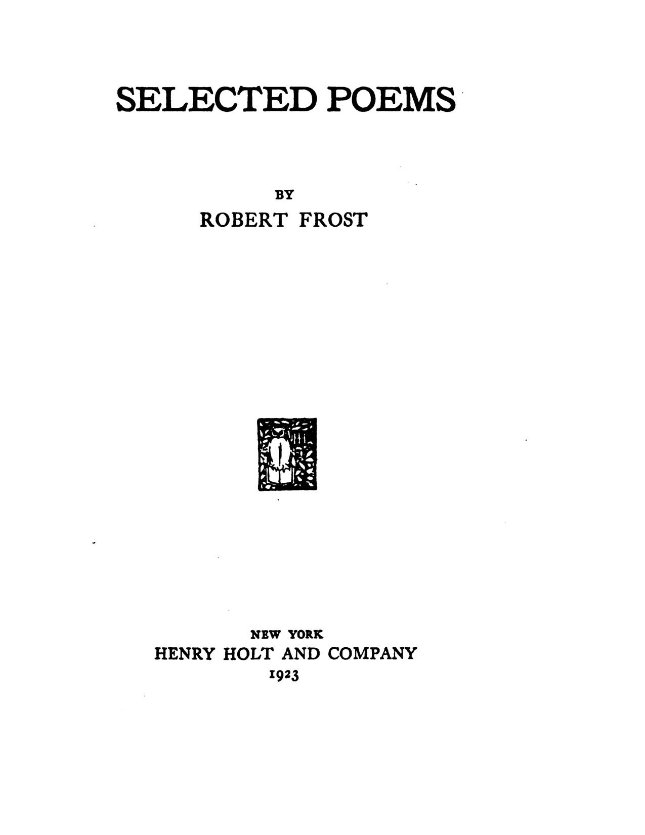 Selected Poems