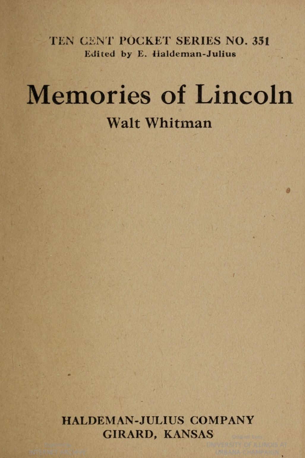 Memories of Lincoln