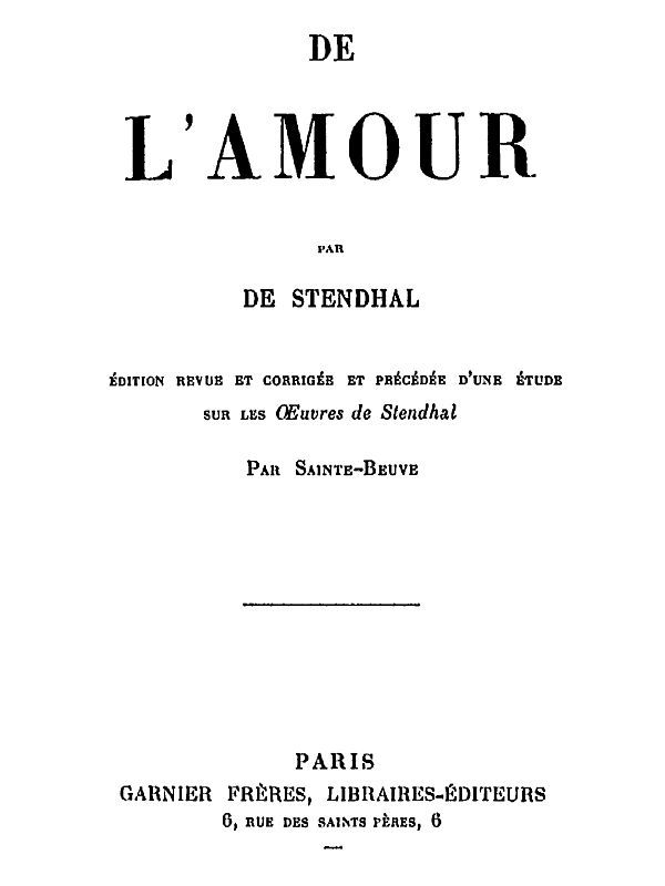De l'Amour