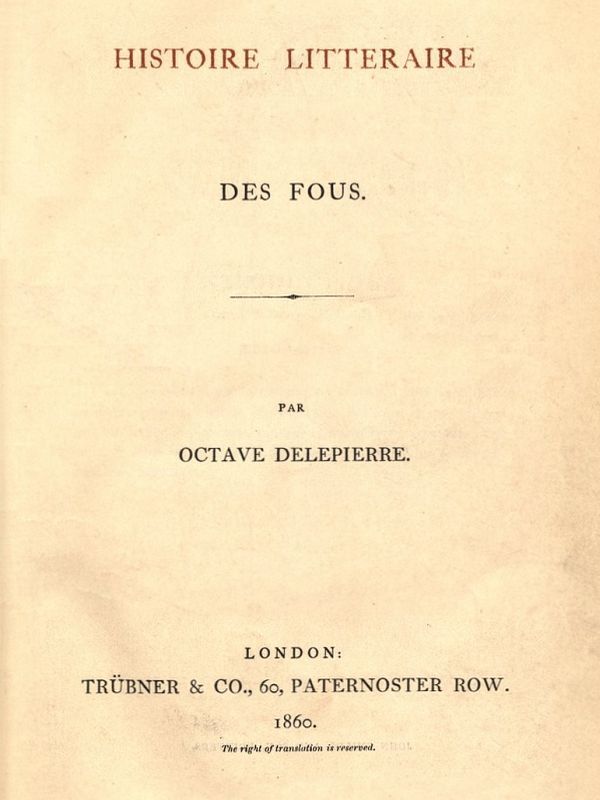 Histoire littéraire des Fous