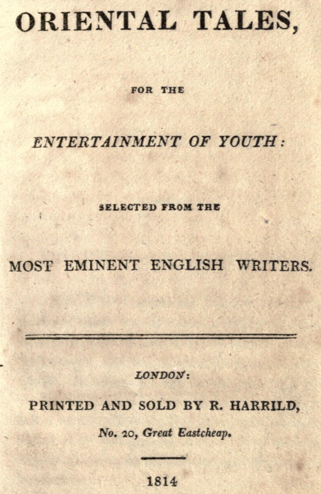 Oriental tales, for the entertainment of youth