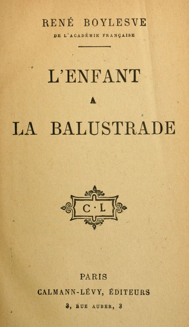 L'enfant à la balustrade