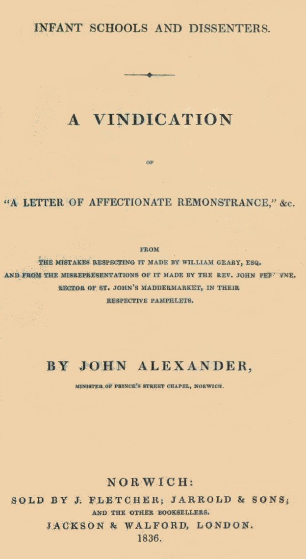 Infant Schools and Dissenters