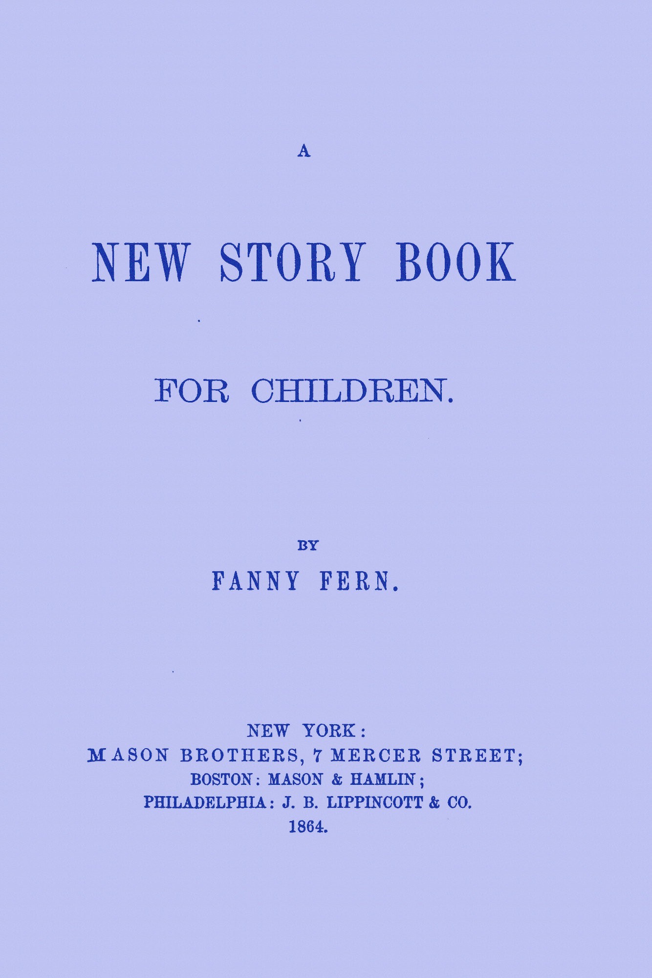 A New Story Book for Children