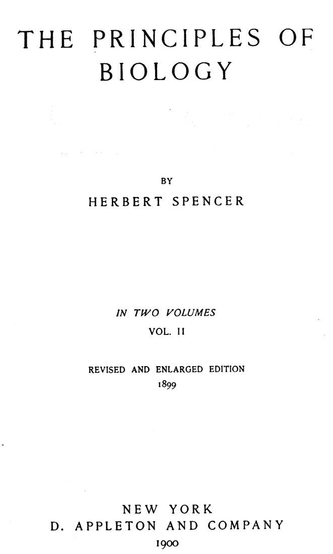 The Principles of Biology, Volume 2 (of 2)