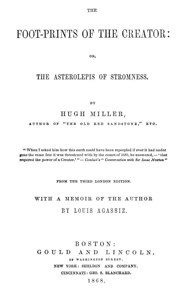 The Foot-Prints of the Creator: Or, The Asterolepis of Stromness