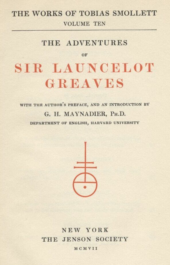 The Adventures of Sir Launcelot Greaves