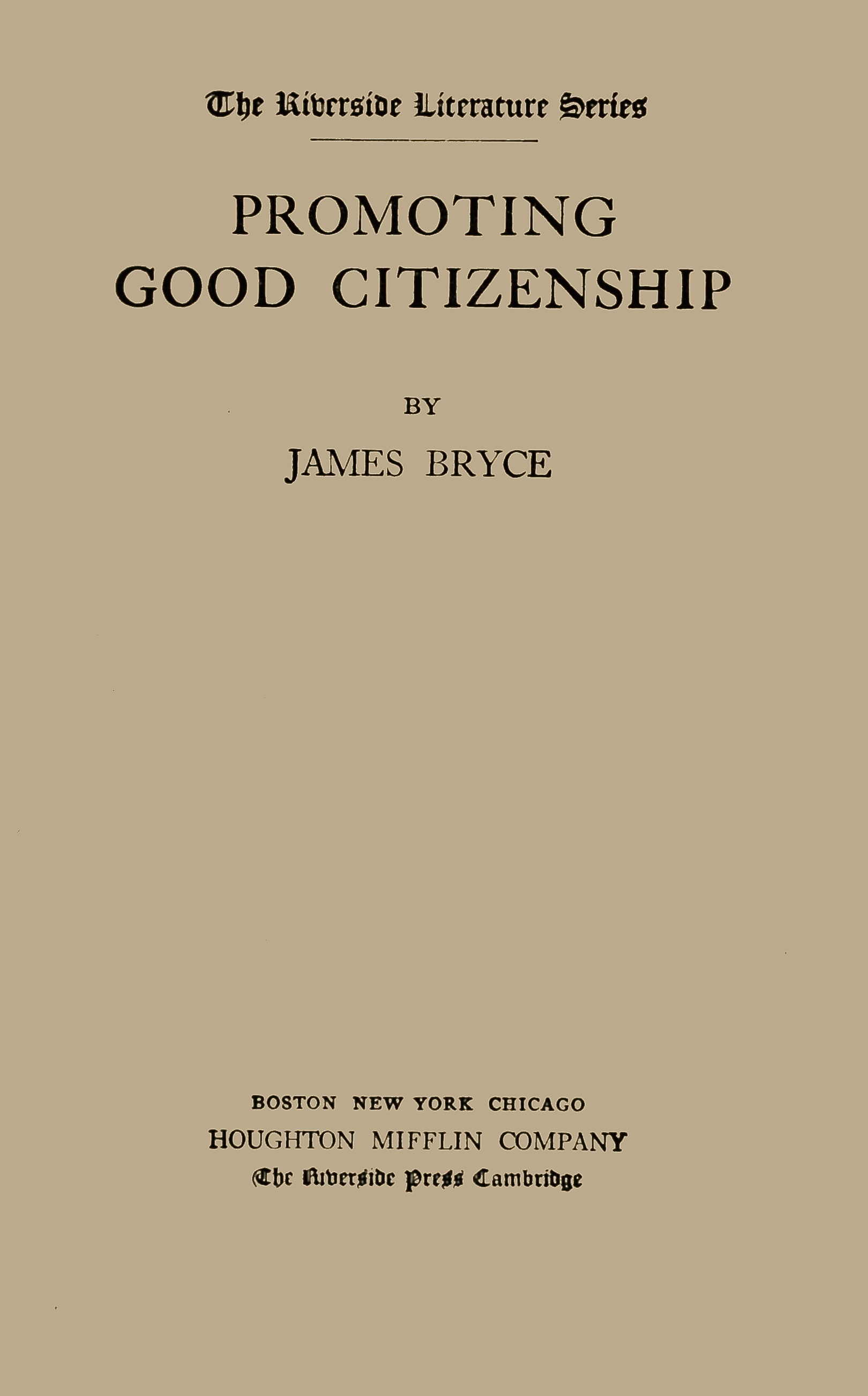 Promoting Good Citizenship