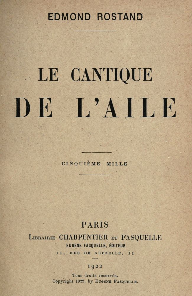 Le Cantique De L'aile