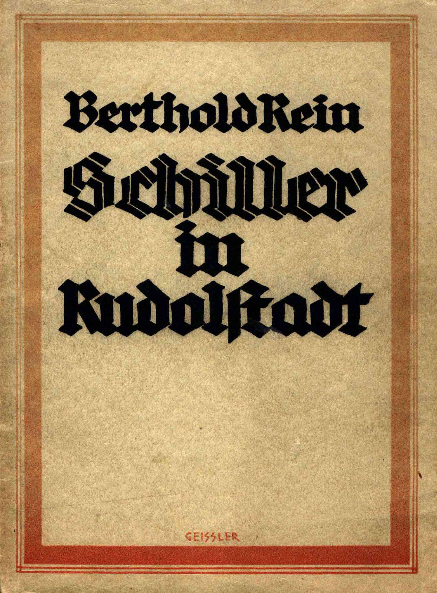 Schiller in Rudolstadt