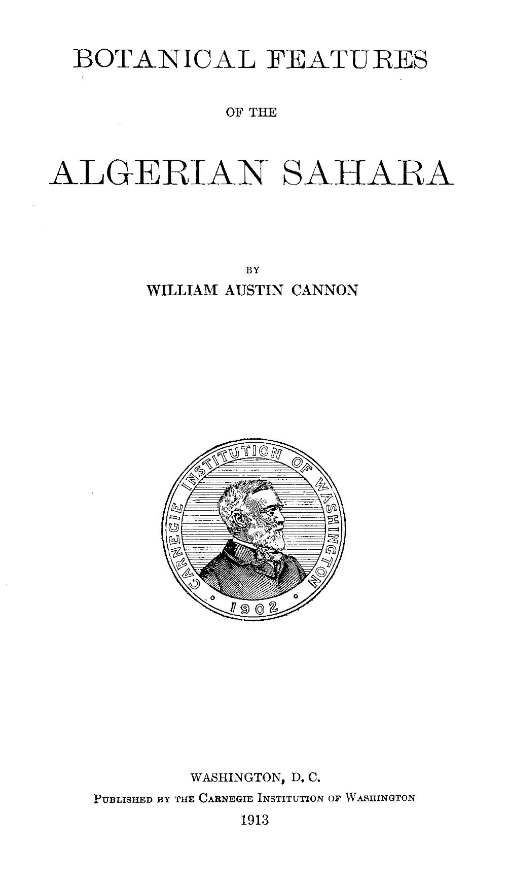 Botanical Features of the Algerian Sahara