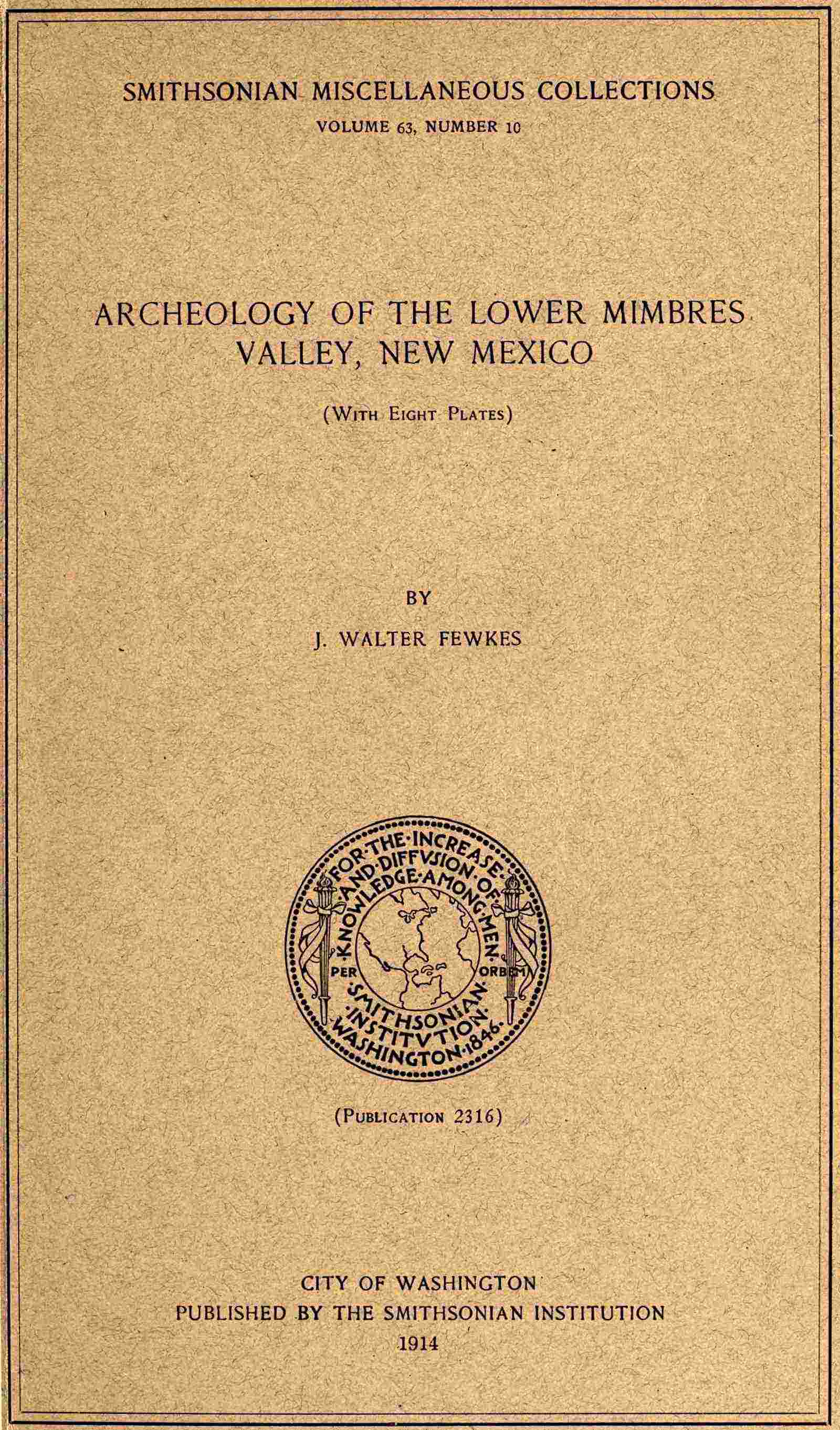Archeology of the Lower Mimbres Valley, New Mexico