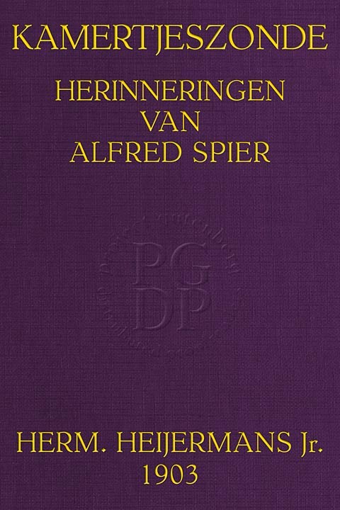 Kamertjeszonde: Herinneringen Van Alfred Spier