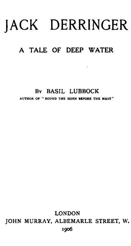 Jack Derringer: A Tale of Deep Water
