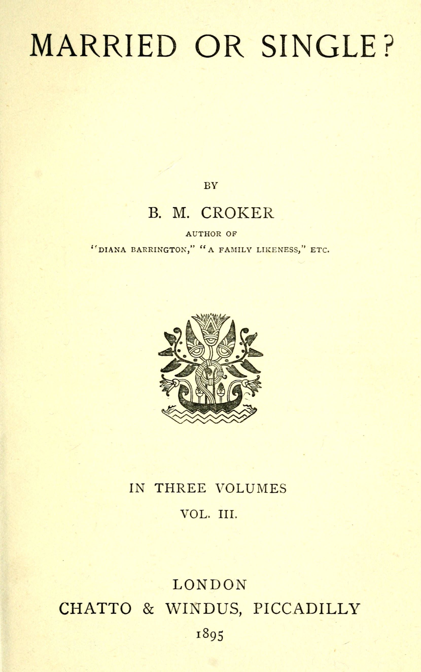 Married or Single?, Vol. 3 (of 3)