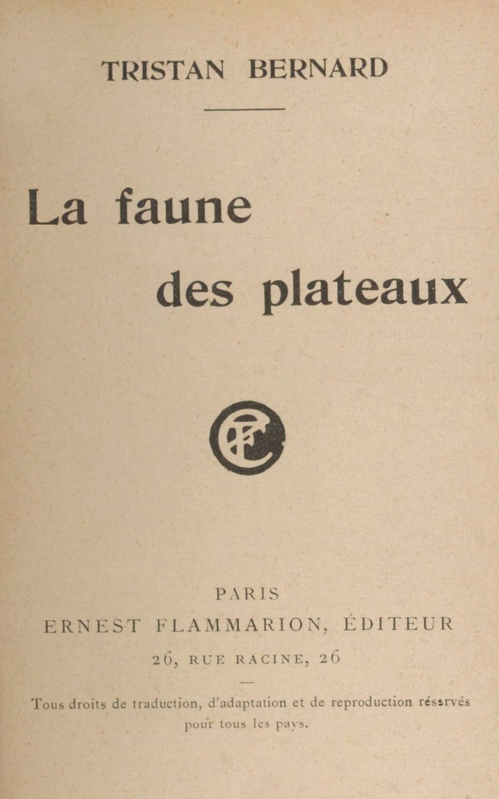 La Faune Des Plateaux