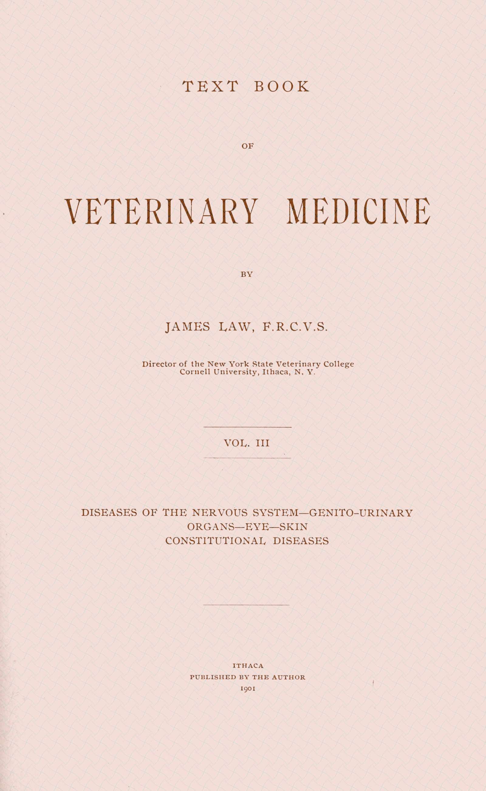 Text Book of Veterinary Medicine, Volume 3 (of 5)