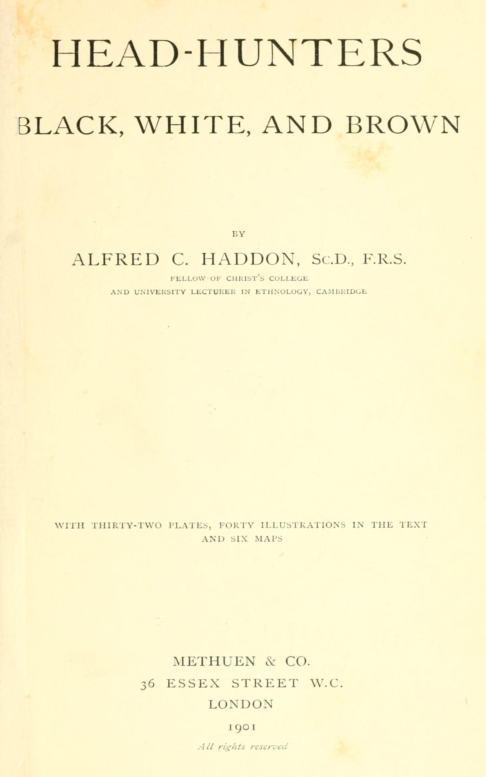 Head-Hunters, Black, White, and Brown