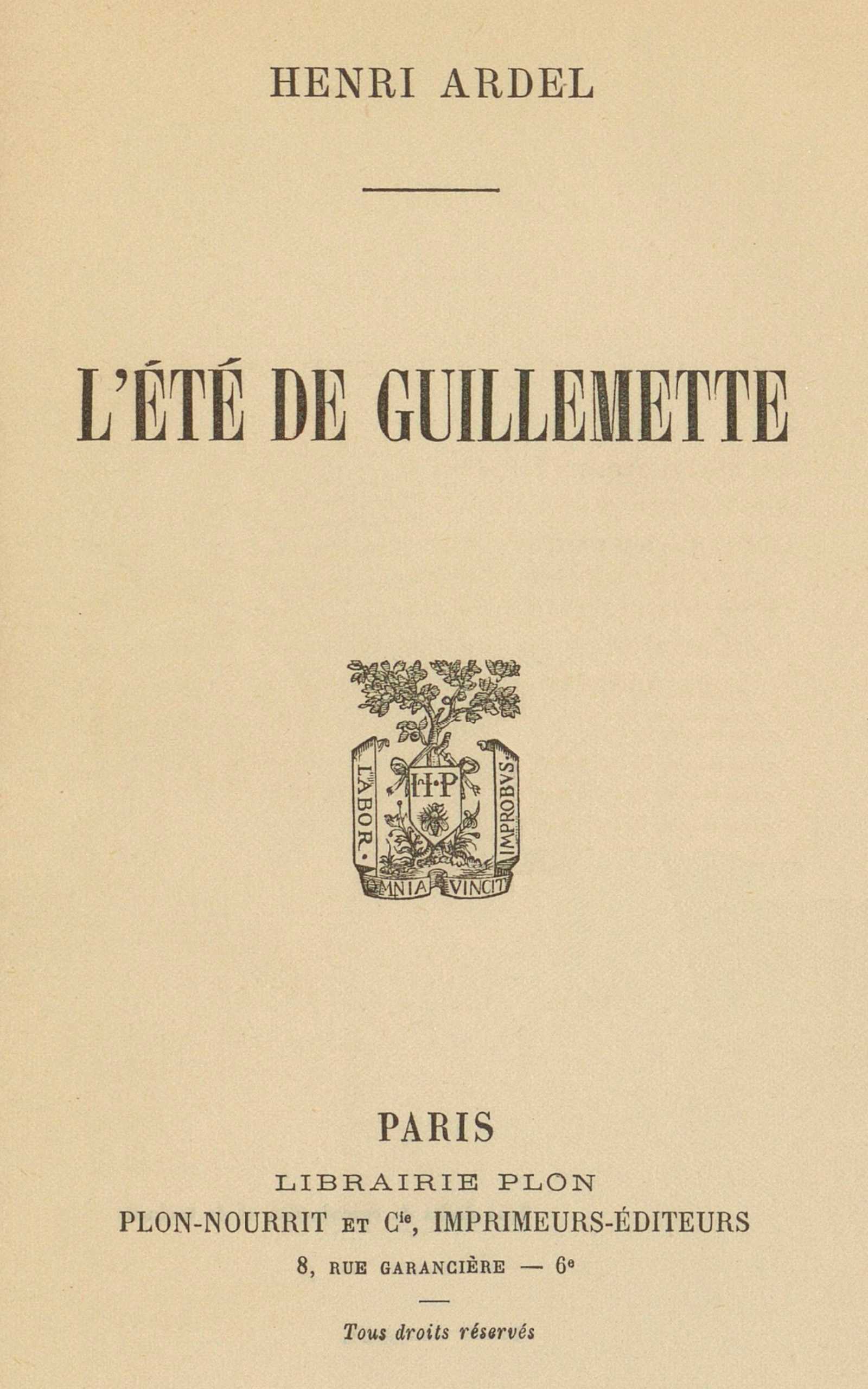 L'été De Guillemette