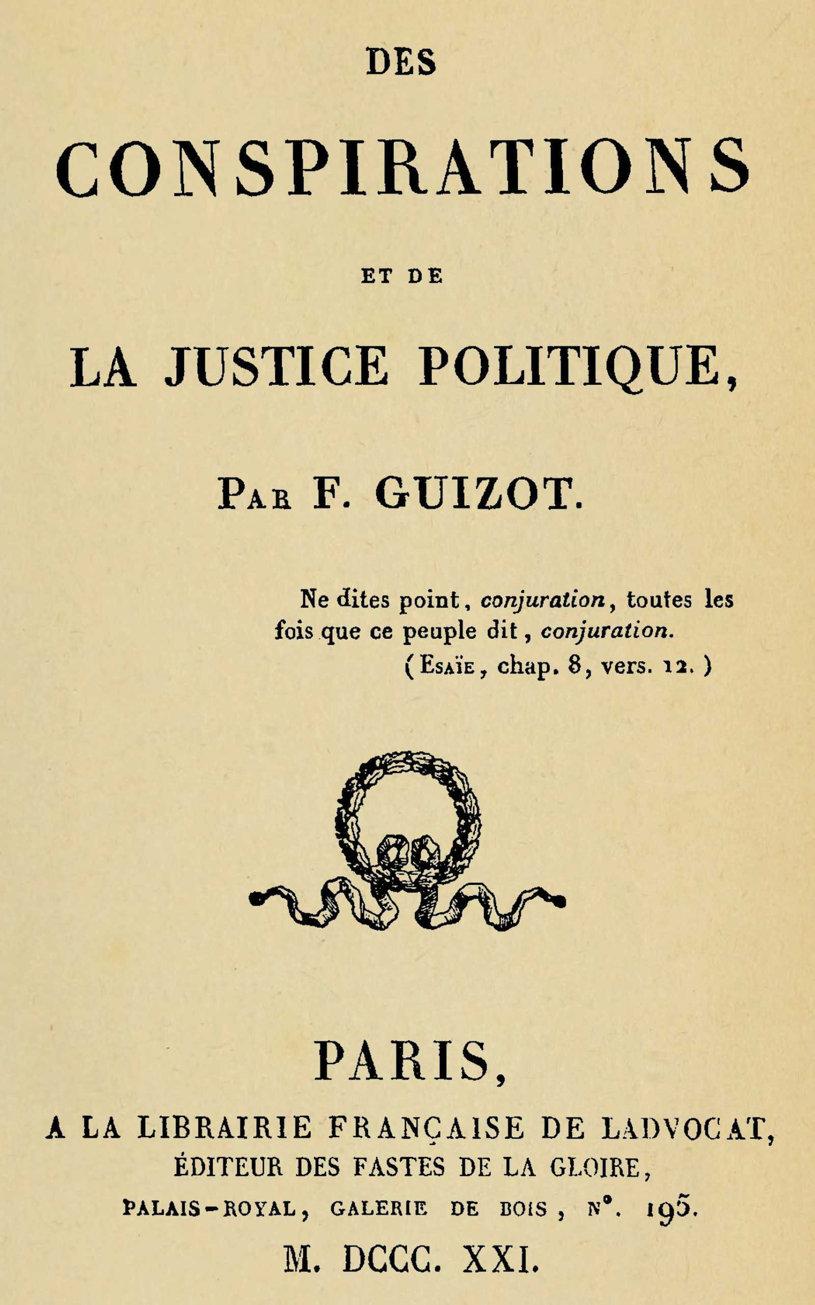 Des Conspirations Et De La Justice Politique