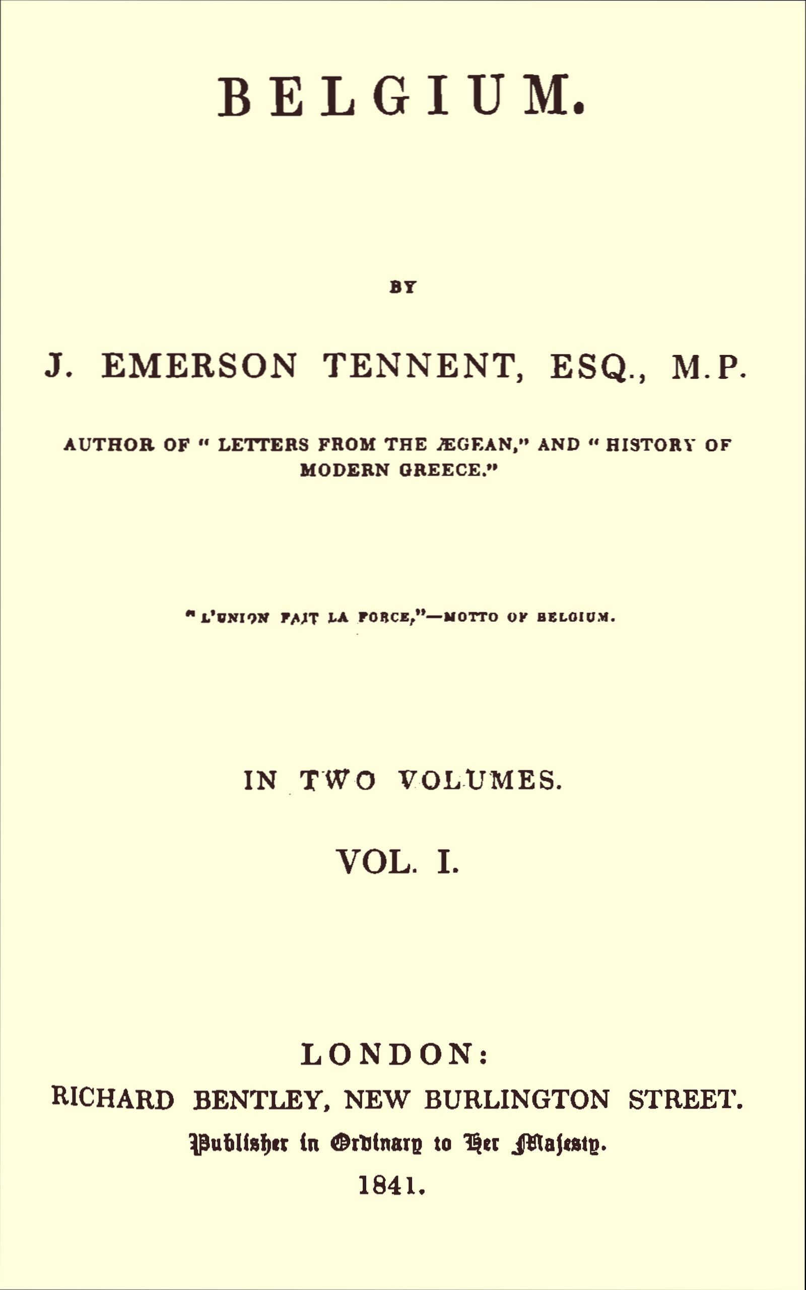 Belgium, Vol. 1 (of 2)