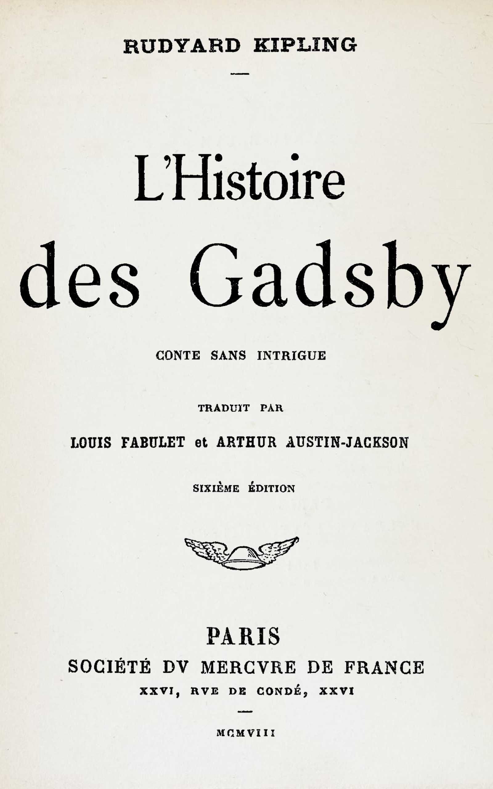 L'histoire Des Gadsby