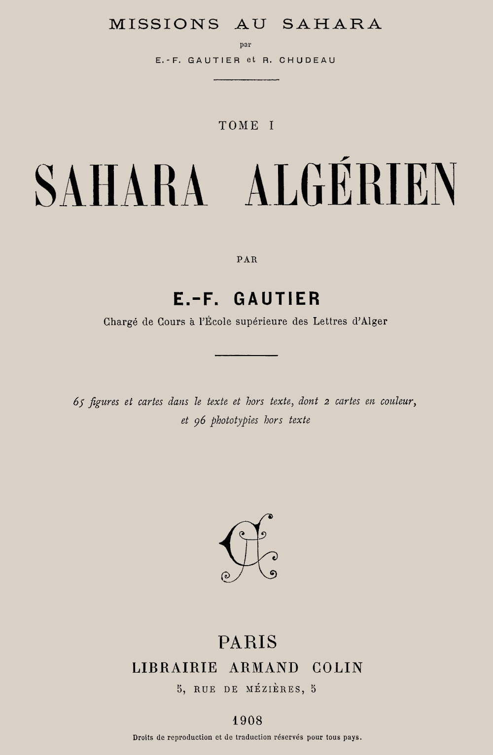 Missions Au Sahara, Tome 1: Sahara Algérien